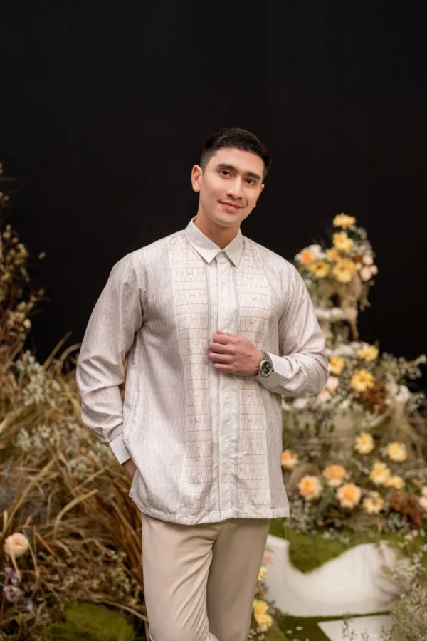 Bentalaya Long Shirt Men Bright Powder