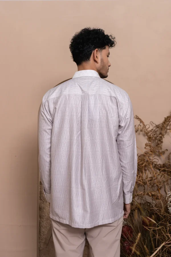 Bentalaya Long Shirt Men Bright Powder - Gambar 4